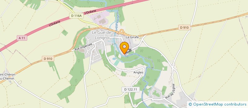 localisation de l'entreprise LAMENOISE AUTO à LE GUE-DE-LONGROI