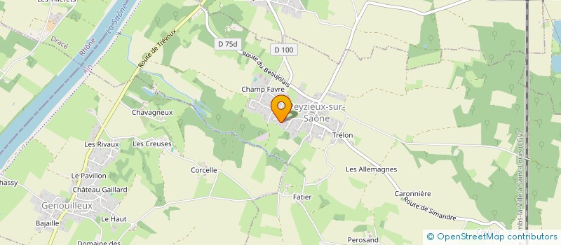 localisation de l'entreprise LAMETHYSTE à PEYZIEUX-SUR-SAONE