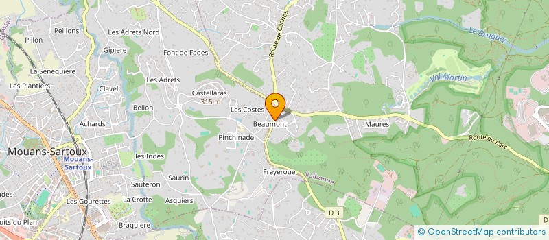 localisation de l'entreprise LAMIFA  VALBONNE