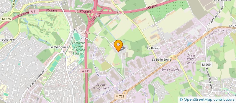 localisation de l'entreprise LAMORICIERE TRANSPORTS  THOUARE-SUR-LOIRE