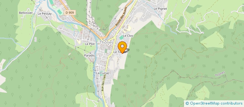 localisation de l'entreprise LAMOTTAZ 74 à THONES