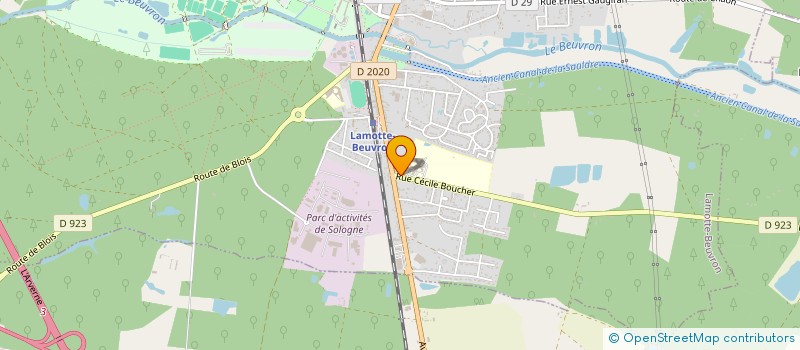 localisation de l'entreprise LAMOTTE SPORT SANTE  LAMOTTE-BEUVRON