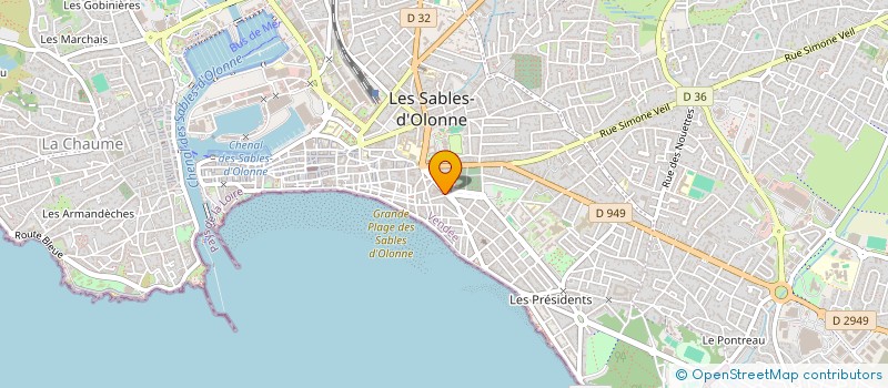 localisation de l'entreprise LAMOUR AVENUE à LES SABLES D'OLONNE