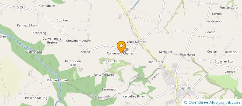 localisation de l'entreprise LAMOUR MACONNERIE  COATREVEN