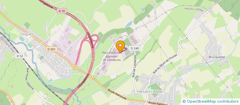 localisation de l'entreprise LAMOUR USINAGE à HESDIN-L ABBE