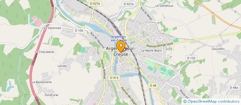 localisation de l'entreprise LAMOUREUX DISTRIBUTION à ARGENTON-SUR-CREUSE