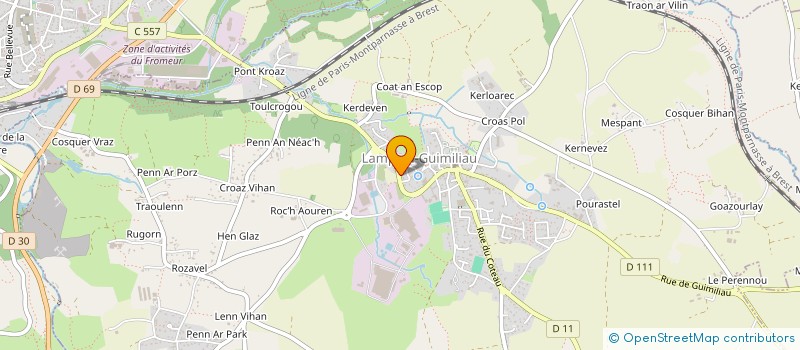 localisation de l'entreprise LAMPAUL GUIMILIAU ANIMATION  LAMPAUL-GUIMILIAU