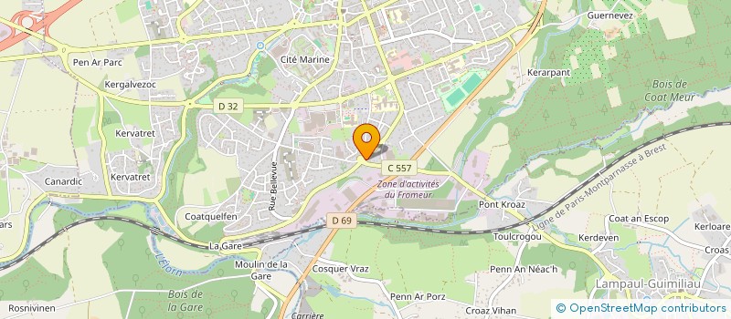 localisation de l'entreprise LAMPAUL KARATE DO  LANDIVISIAU