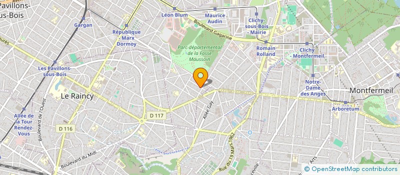 localisation de l'entreprise LAMPYRIS PRODUCTIONS à CLICHY-SOUS-BOIS