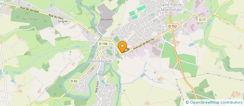 localisation de l'entreprise LAMY à MONTREVAULT-SUR-EVRE