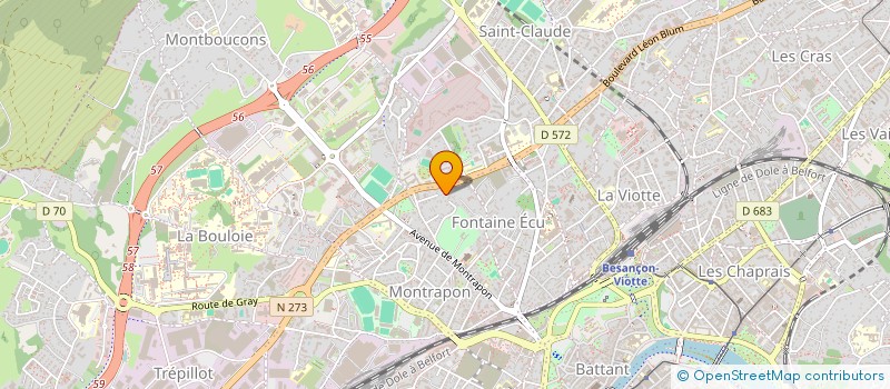 localisation de l'entreprise LAMY INVESTISSEMENTS  BESANCON