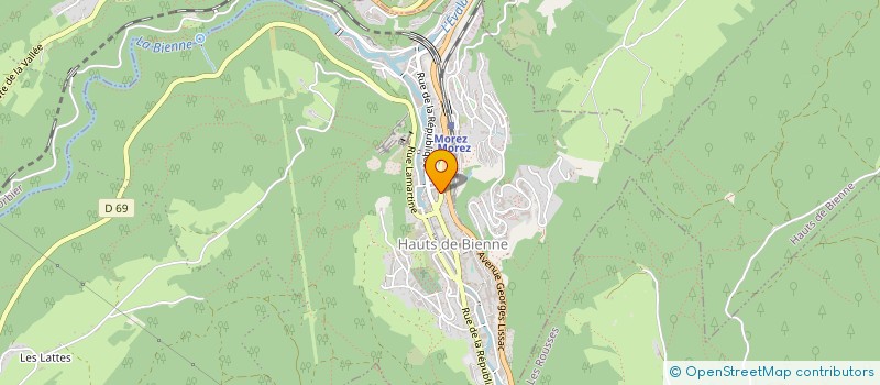 localisation de l'entreprise LAMY LUNETTERIE à HAUTS DE BIENNE