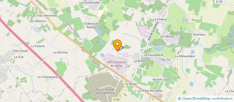 localisation de l'entreprise LAMY PASCAL à CHATEAU-THEBAUD