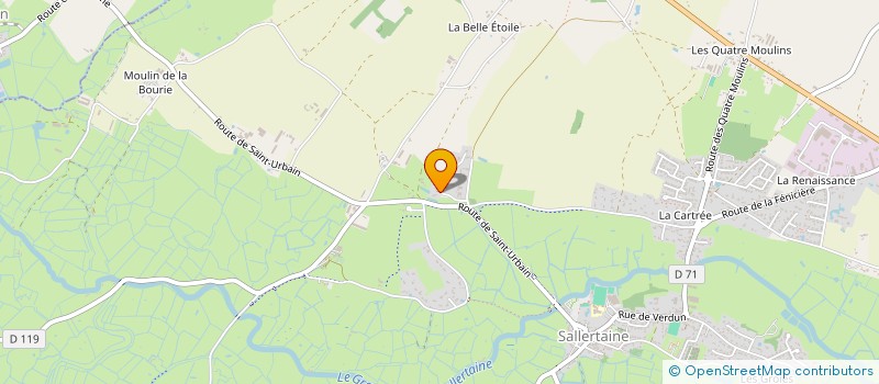 localisation de l'entreprise LAMY TP à SALLERTAINE