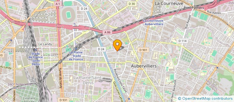 localisation de l'entreprise LAN  AUBERVILLIERS