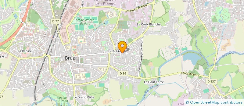 localisation de l'entreprise LAN  BRUZ