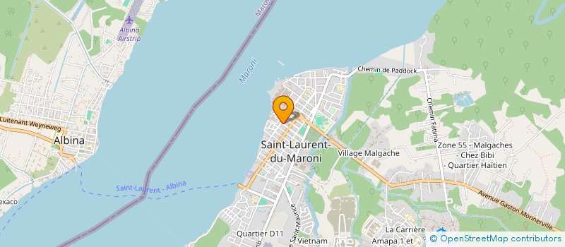 localisation de l'entreprise LAN CONSTRUCTION à SAINT-LAURENT-DU-MARONI