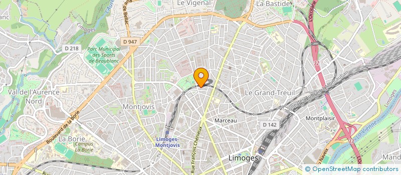 localisation de l'entreprise LANA à LIMOGES