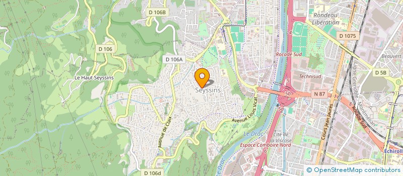 localisation de l'entreprise LANAM IMMO à SEYSSINS