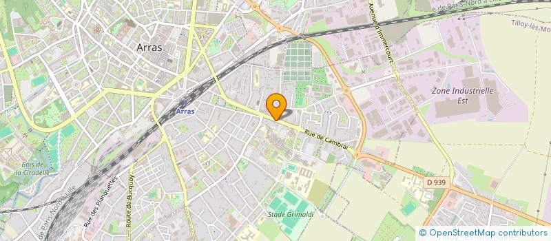 localisation de l'entreprise LANCASTEL à ARRAS