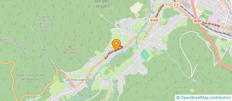 localisation de l'entreprise LANCOSME  SAINT-DIE-DES-VOSGES