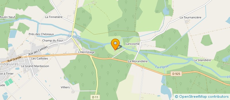 localisation de l'entreprise LANCOSME ANTIQUES à VENDŒUVRES