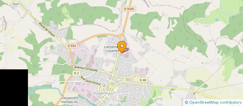 localisation de l'entreprise LAND CONFORT à HAGETMAU