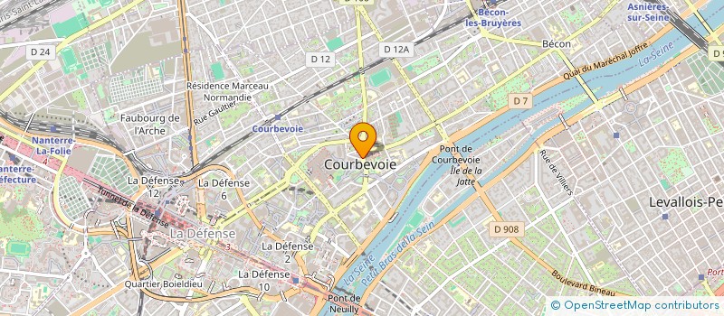 localisation de l'entreprise LAND & LET  COURBEVOIE