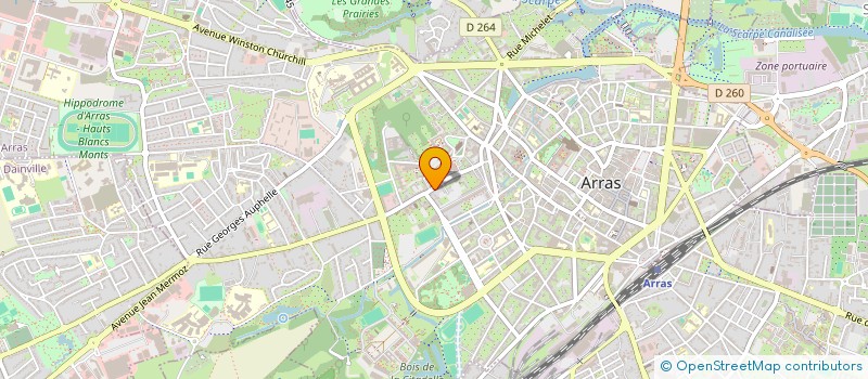 localisation de l'entreprise LAND'RESTAURATION à ARRAS