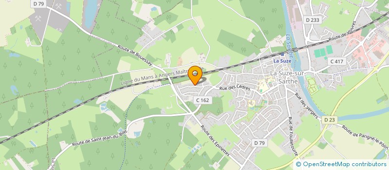 localisation de l'entreprise LANDAIS  LA SUZE-SUR-SARTHE