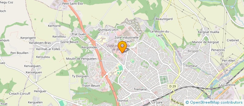 localisation de l'entreprise LANDERNE PRIMEURS  LANDERNEAU