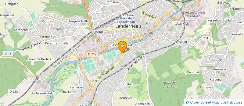 localisation de l'entreprise LANDERNEAU BRETAGNE BASKET à LANDERNEAU