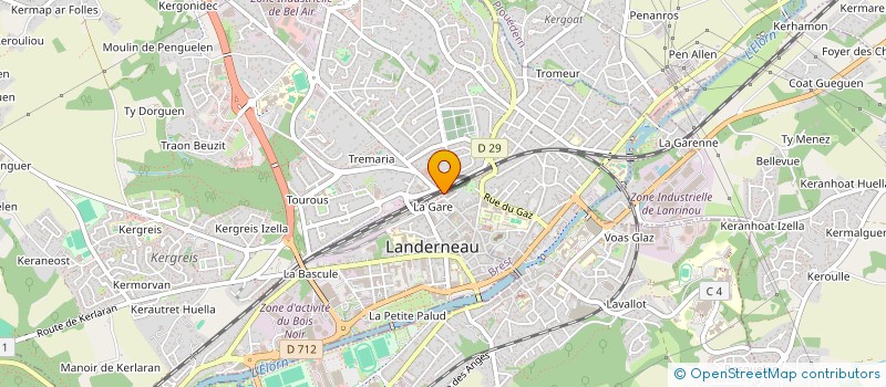 localisation de l'entreprise LANDERNEAU MUSIQUE PRODUCTION  LANDERNEAU