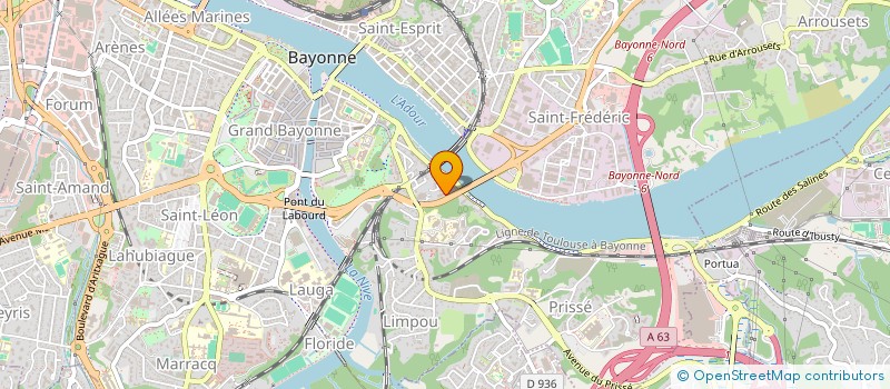localisation de l'entreprise LANDES/BIDEGAIN à BAYONNE
