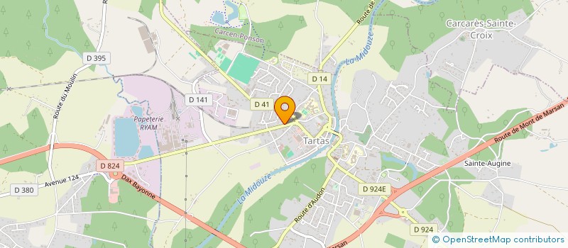 localisation de l'entreprise LANDES CHAUFFAGE SAV à TARTAS