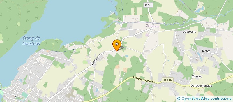 localisation de l'entreprise LANDES COMPOSITES  SOUSTONS