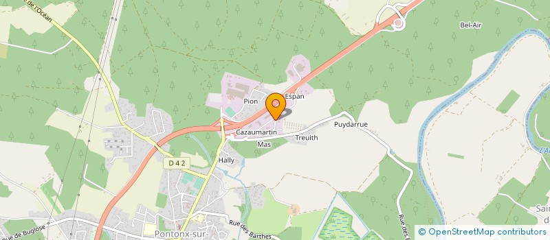 localisation de l'entreprise LANDES INSERTION MOBILITE  PONTONX-SUR-L'ADOUR