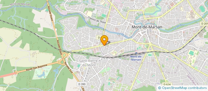 localisation de l'entreprise LANDES INSERTION SOLIDARITE ACCUEIL  MONT-DE-MARSAN