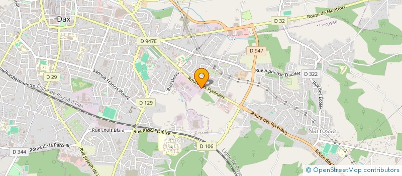 localisation de l'entreprise LANDES MATERIAUX à NARROSSE