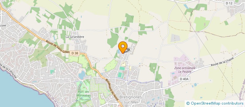 localisation de l'entreprise LANDEVIEILLE PAINTBALL  BRETIGNOLLES-SUR-MER