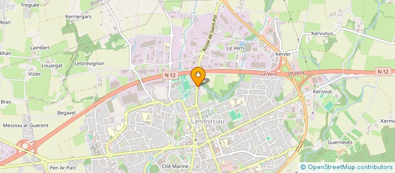 localisation de l'entreprise LANDI BOIS HABITAT  LANDIVISIAU