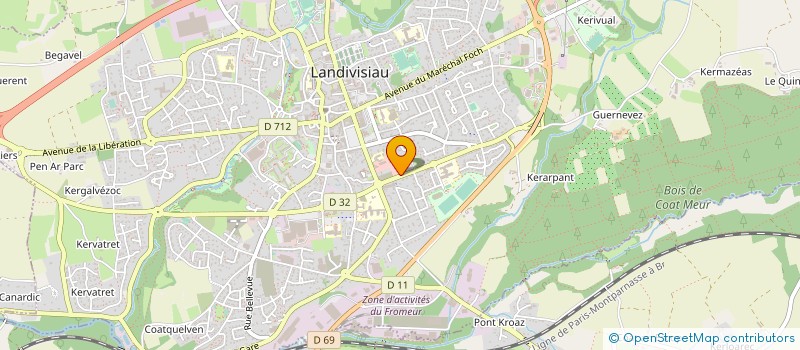 localisation de l'entreprise LANDI DISTRIBUTION à LANDIVISIAU