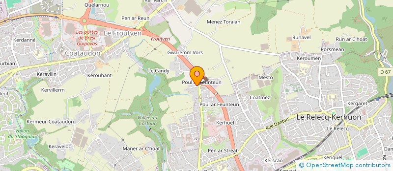 localisation de l'entreprise LANDI FINANCE COURTAGE  GUIPAVAS