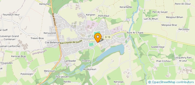 localisation de l'entreprise LANDI-LAVERIE à PLOUVORN
