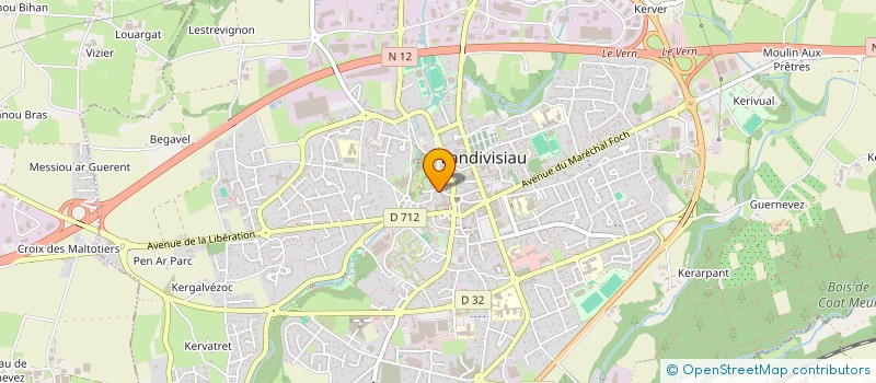 localisation de l'entreprise LANDIPRESTATIONS  LANDIVISIAU