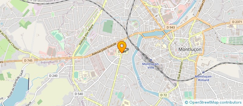 localisation de l'entreprise LANDIS+GYR à MONTLUCON