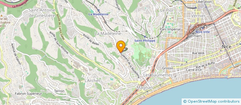 localisation de l'entreprise LANDOLSI TOITURES à NICE