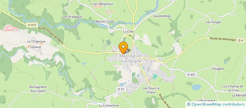 localisation de l'entreprise LANDOR à MARCILLAT-EN-COMBRAILLE