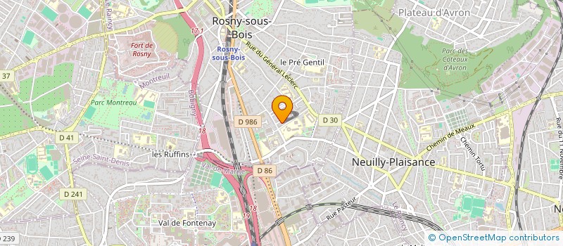 localisation de l'entreprise LANDORE à ROSNY-SOUS-BOIS