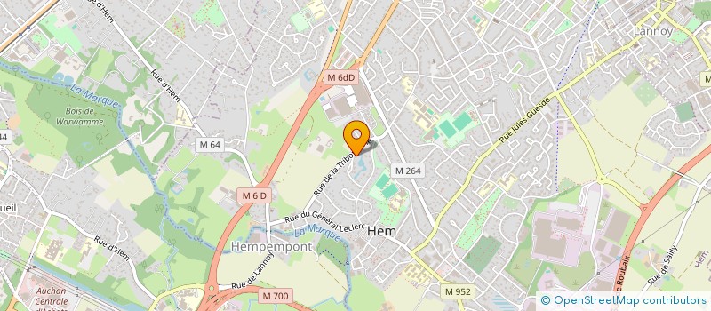 localisation de l'entreprise LANDOUDEC  HEM